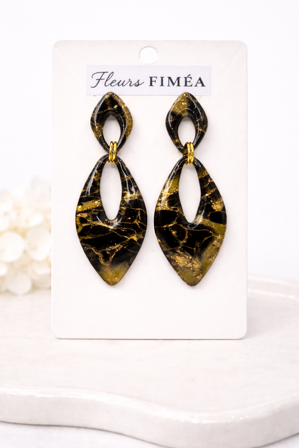 Boucles d’oreilles dorées AURORE NOCTIS – bijou femme