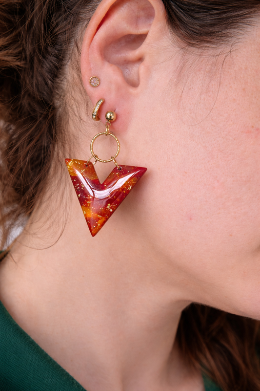 Boucles d’oreilles dorées TRIANA SOLEA – bijou femme