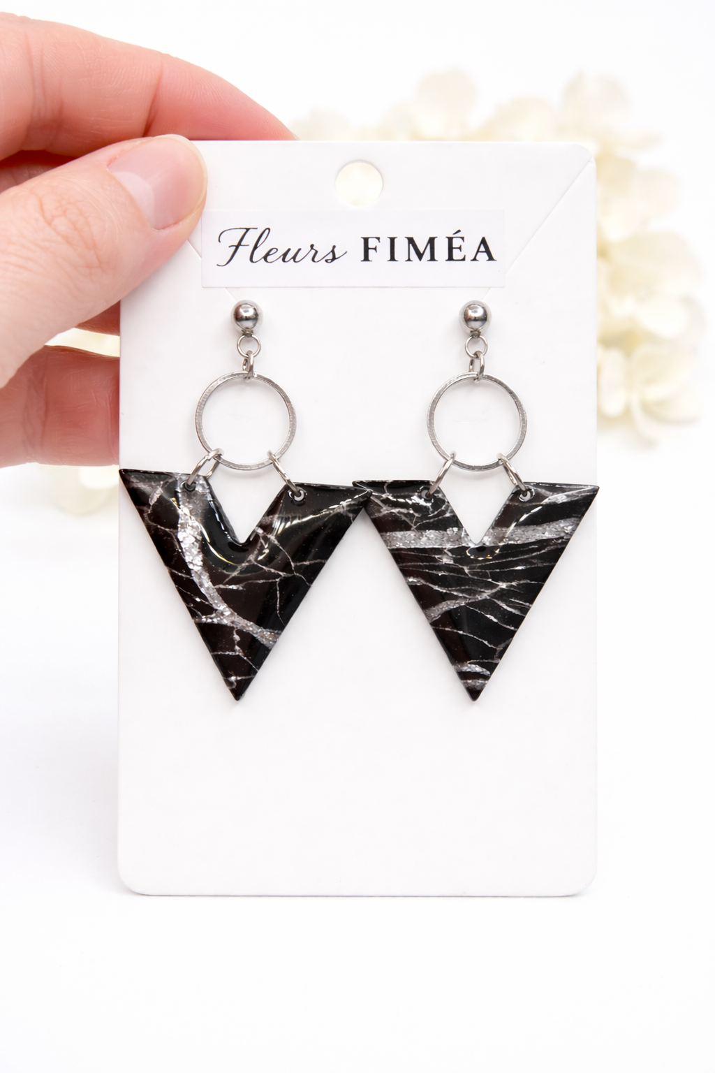 Boucles d’oreilles argentées petites TRIANA – bijou femme