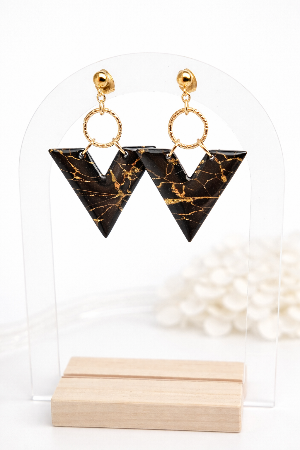 Boucles d’oreilles dorées petites TRIANA – bijou femme