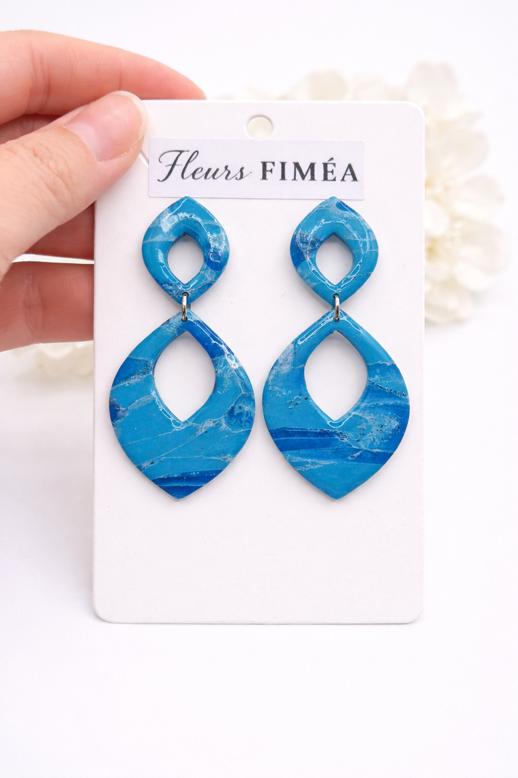 Boucles d’oreilles argentées ou dorées ARÈS AZUR – bijou femme