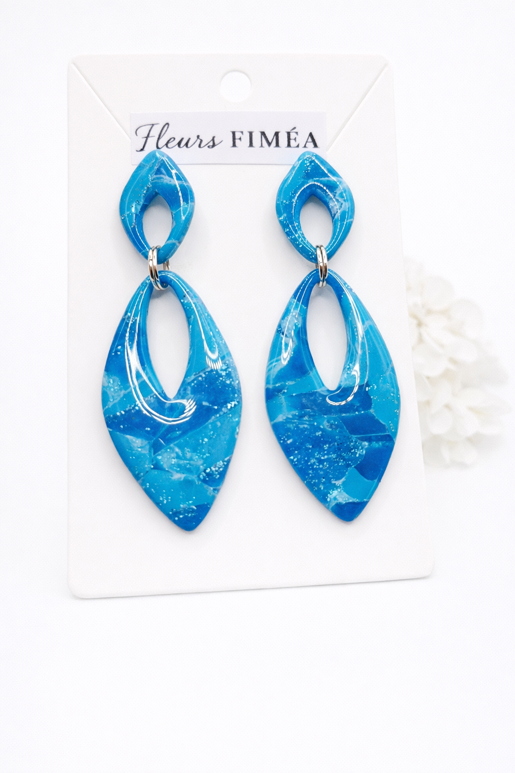 Boucles d’oreilles dorées ou argentées AURORE AZUR  – bijou femme