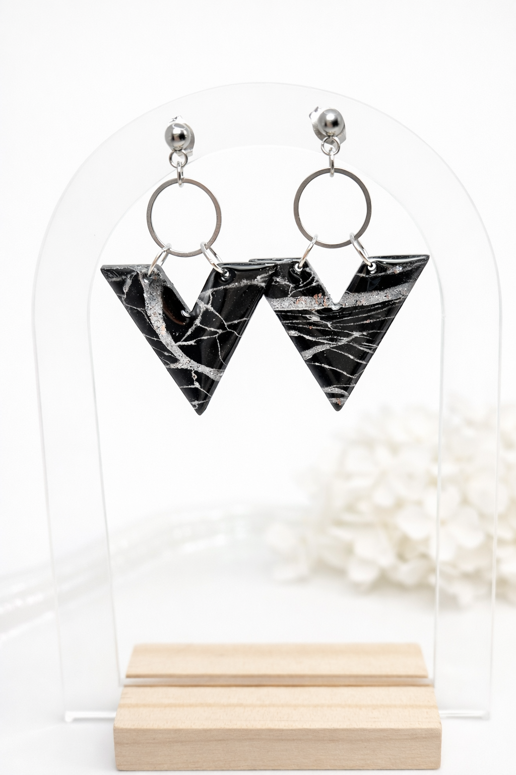 Boucles d’oreilles argentées petites TRIANA  – bijou femme