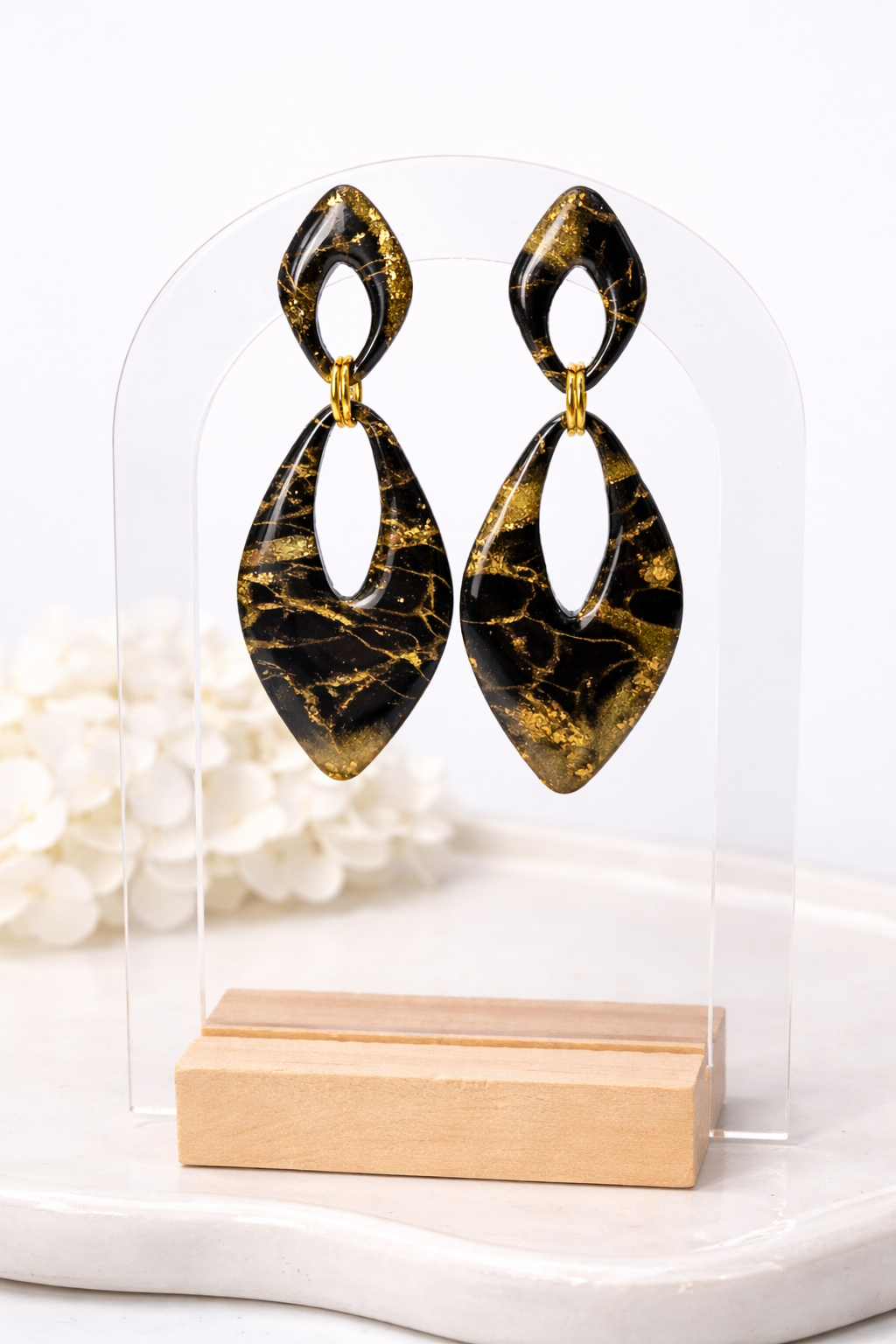 Boucles d’oreilles dorées AURORE NOCTIS – bijou femme