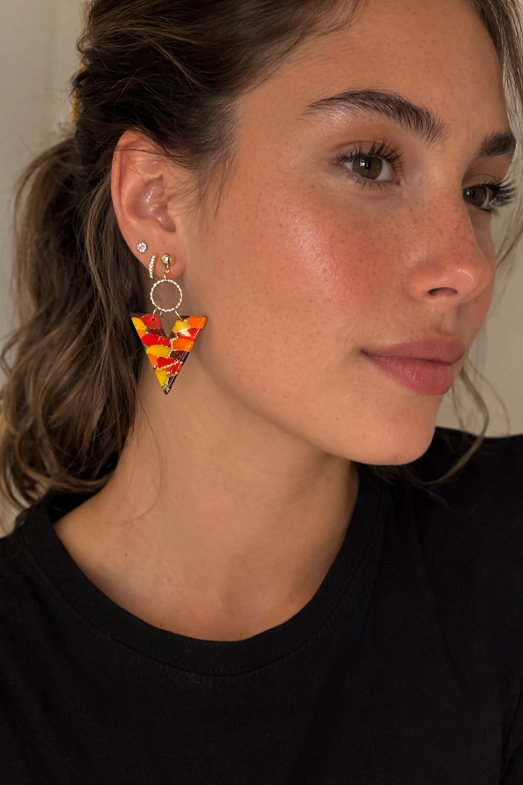 Boucles d’oreilles dorées TRIANA SOLEA – bijou femme