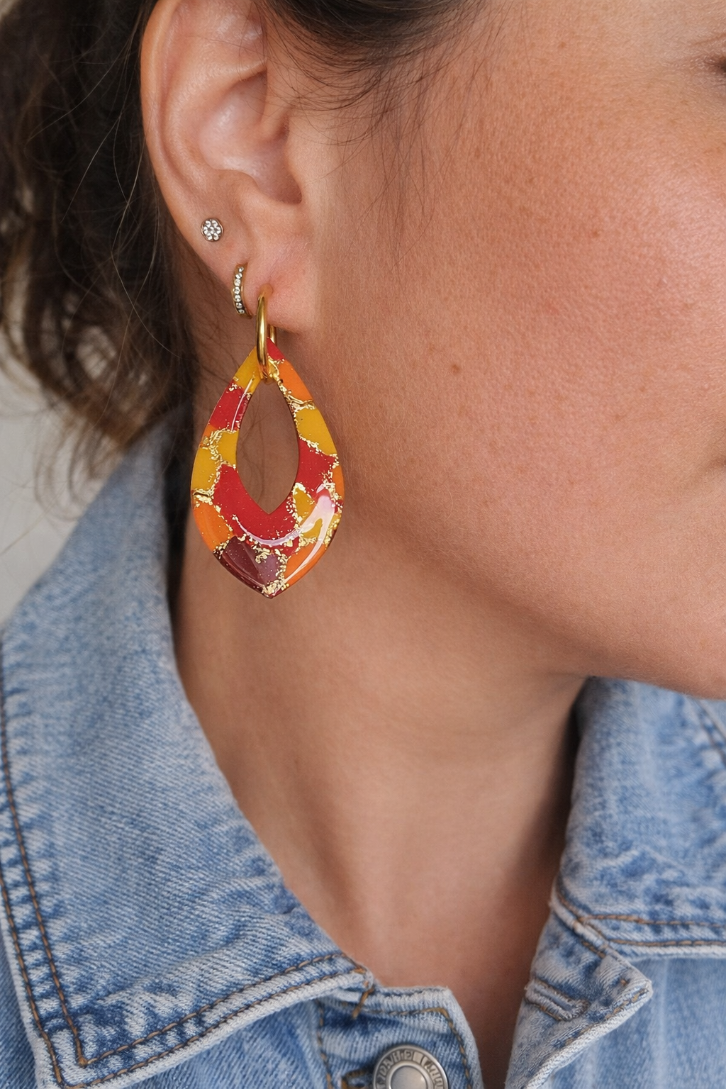 Boucles d’oreilles interchangeables ORIA SOLEA – (vendues SANS créoles)