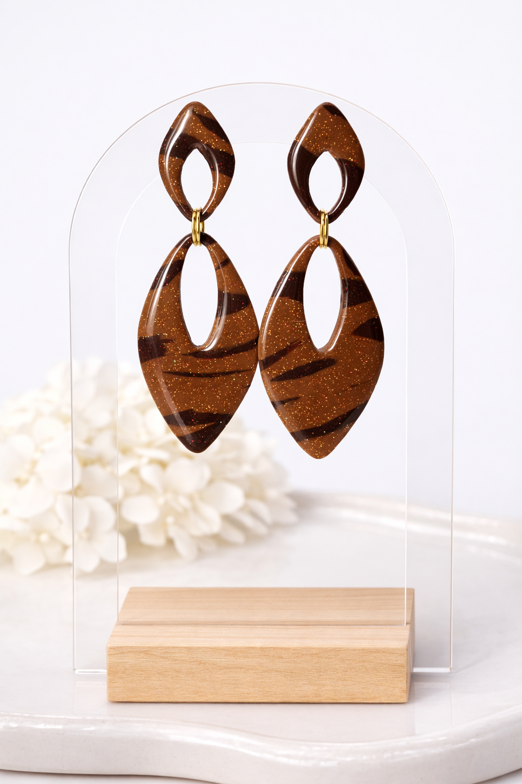 Boucles d’oreilles dorées AURORE TIGRA – bijou femme