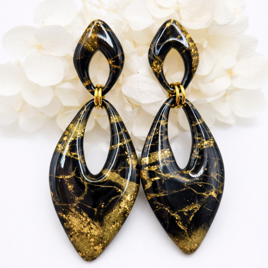 Boucles d’oreilles dorées AURORE NOCTIS – bijou femme