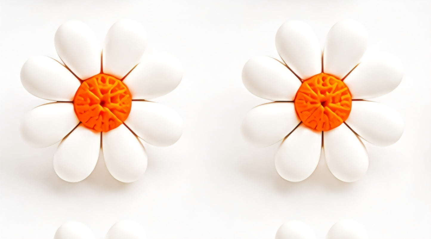 Boucles d’oreilles marguerites choix couleurs – puces florales élégantes en pâte polymère