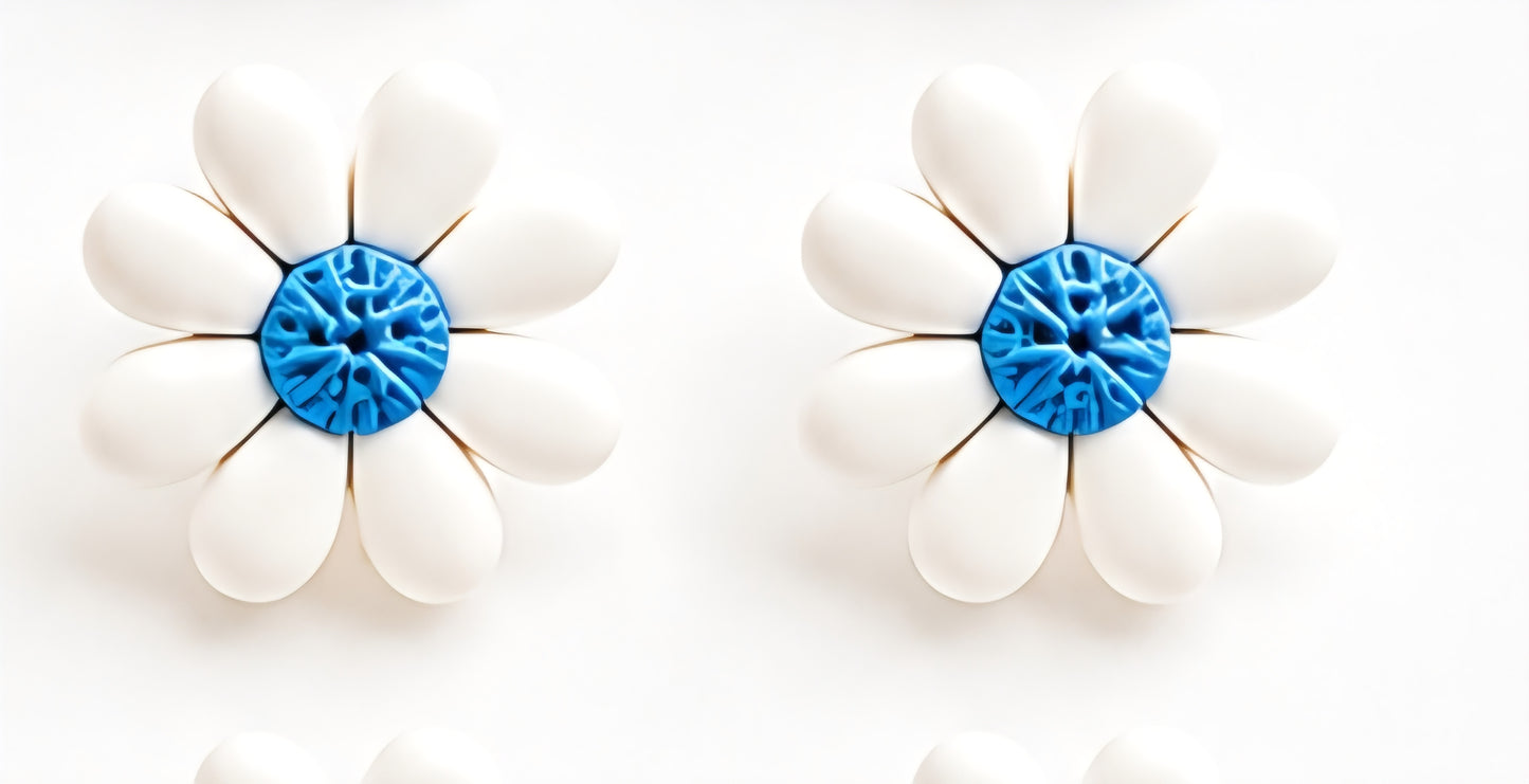 Boucles d’oreilles marguerites choix couleurs – puces florales élégantes en pâte polymère