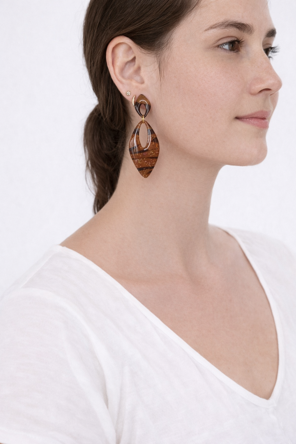 Boucles d’oreilles dorées AURORE TIGRA – bijou femme