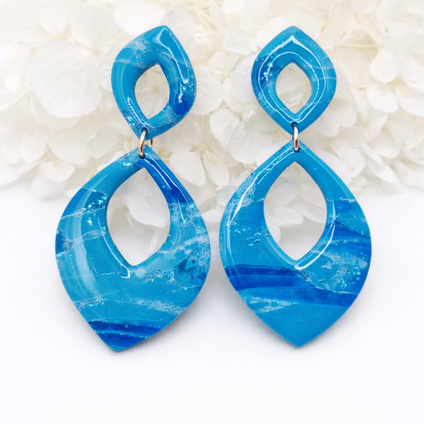 Boucles d’oreilles argentées ou dorées ARÈS AZUR – bijou femme