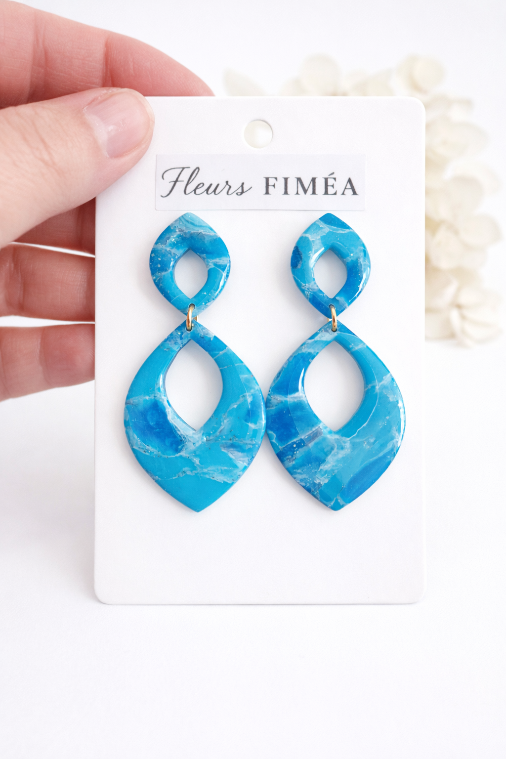 Boucles d’oreilles argentées ou dorées ARÈS AZUR – bijou femme