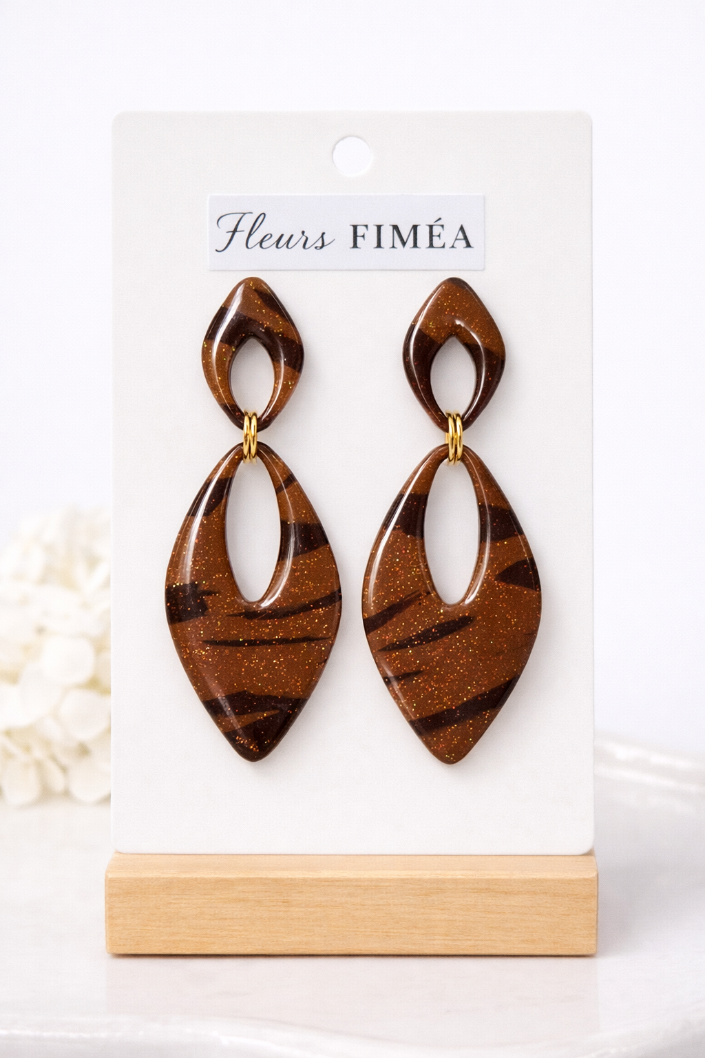 Boucles d’oreilles dorées AURORE TIGRA – bijou femme