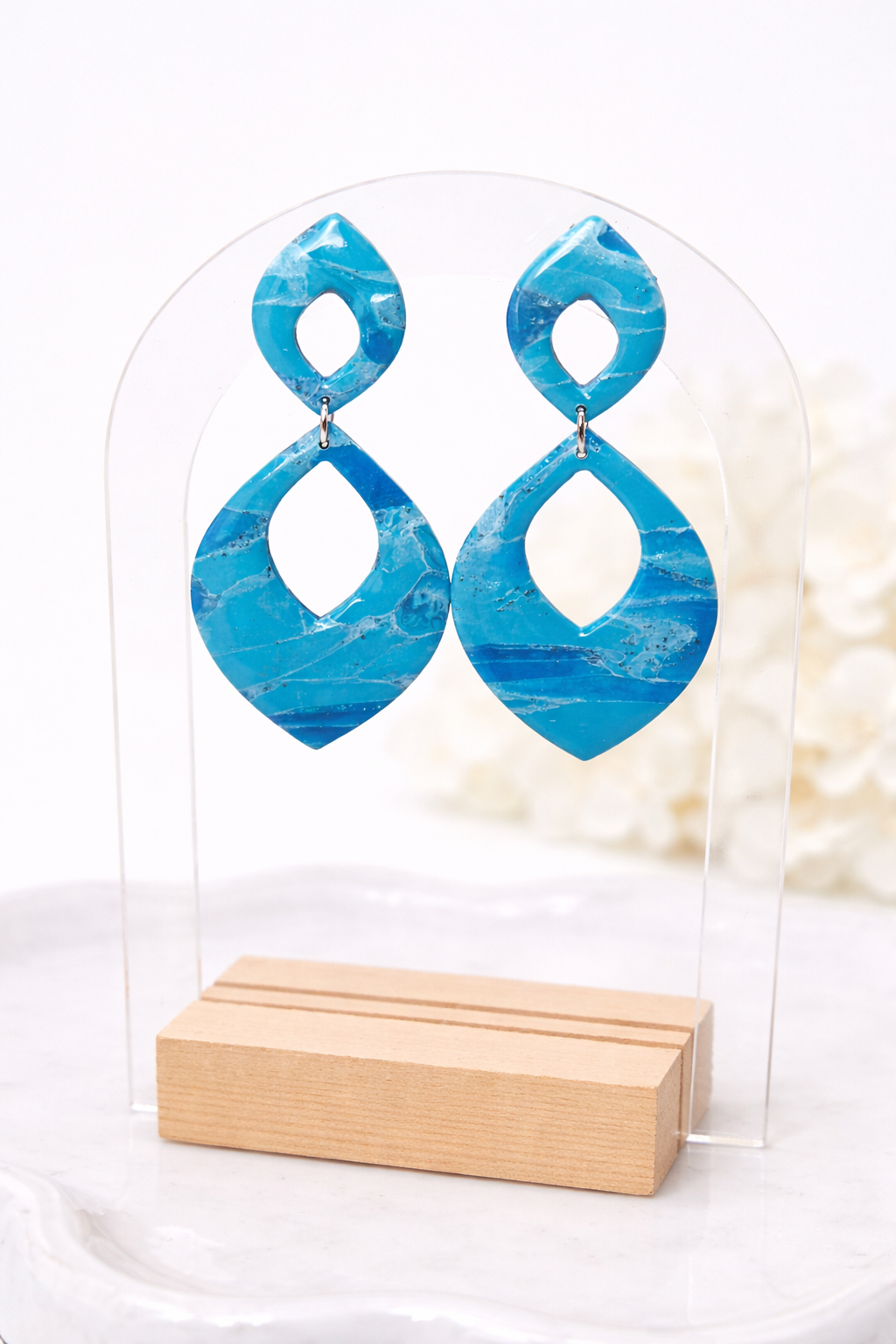 Boucles d’oreilles argentées ou dorées ARÈS AZUR – bijou femme