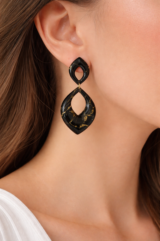 Boucles d’oreilles dorées ARÈS NOCTIS – bijou femme