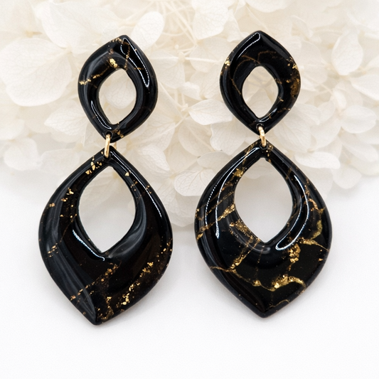 Boucles d’oreilles dorées ARÈS NOCTIS – bijou femme