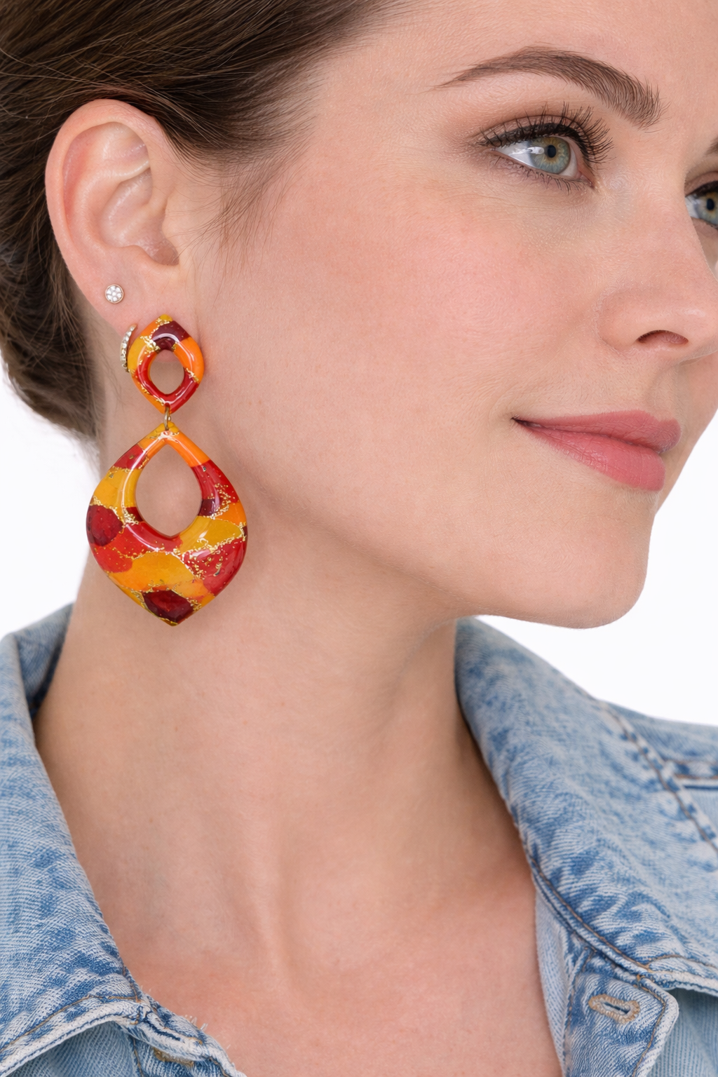 Boucles d’oreilles dorées ARÈS SOLEA – bijou femme
