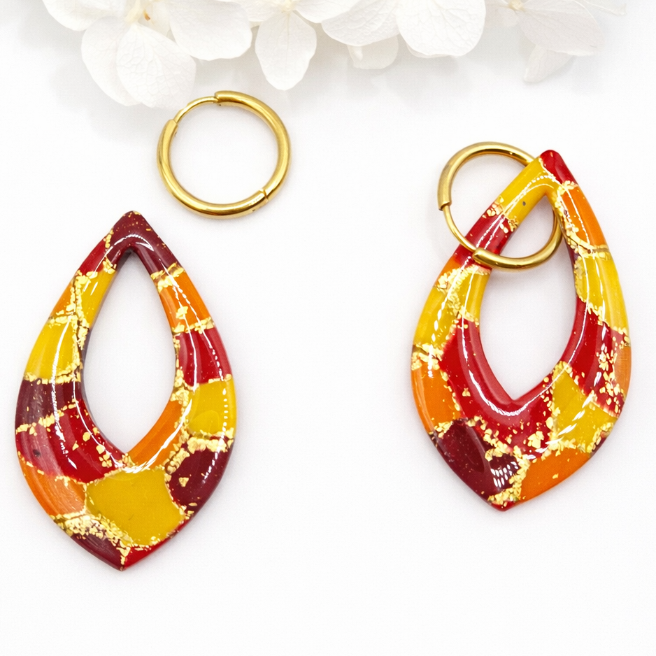 Boucles d’oreilles interchangeables ORIA SOLEA – (vendues SANS créoles)